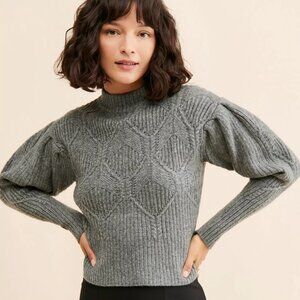 ASTR the Label Puff-Sleeve Turtleneck Knit Sweater (size S)